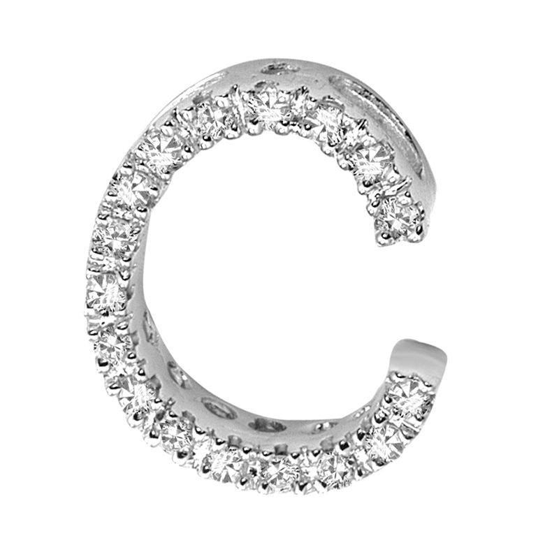 DIAMOND BLOCK "C" INITIAL IN 14KT