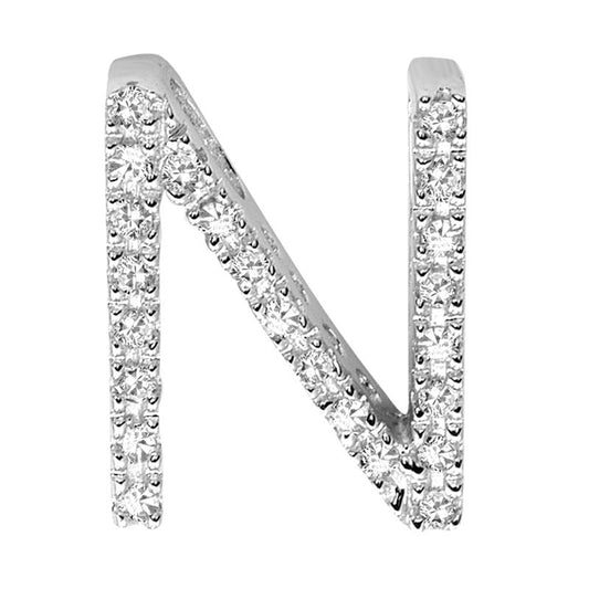 DIAMOND BLOCK "N" INITIAL IN 14KT