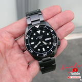 SEIKO 5 SPORTS AUTOMATIC WATCH IN BLACK SRPD65K1