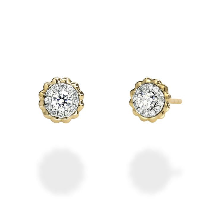 LMD TWIST PRISM 18K DIAMOND EARRINGS