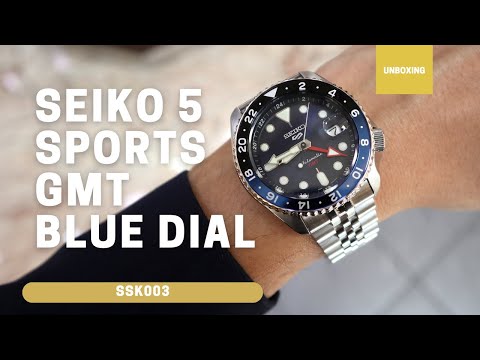 Seiko 5 Sports GMT blue dial SKX SSK003 SSK003K1