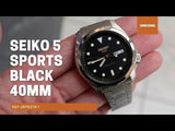 SEIKO 5 SPORTS AUTOMATIC WATCH IN BLACK SRPE57