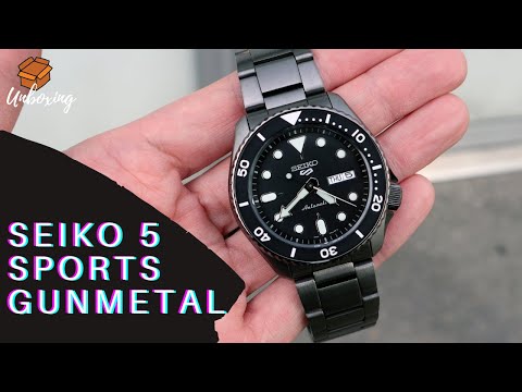 SEIKO 5 SPORTS AUTOMATIC WATCH IN BLACK SRPD65K1