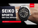 SEIKO 5 SPORTS AUTOMATIC WATCH IN GREY SRPE51K1