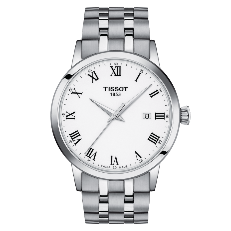 Tissot white 2025 dial watch